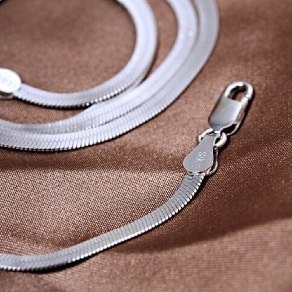 *NEW 925 Sterling Silver Snake Chain Necklace - Picture 3 of 5